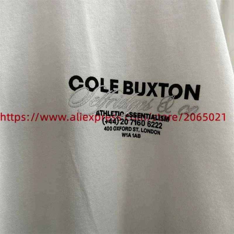 Men's T-Shirts Cole Buxton T-Shirt Men Women 1 1 Best Quality Summer Style Loose CB T Shirt Tee J240402