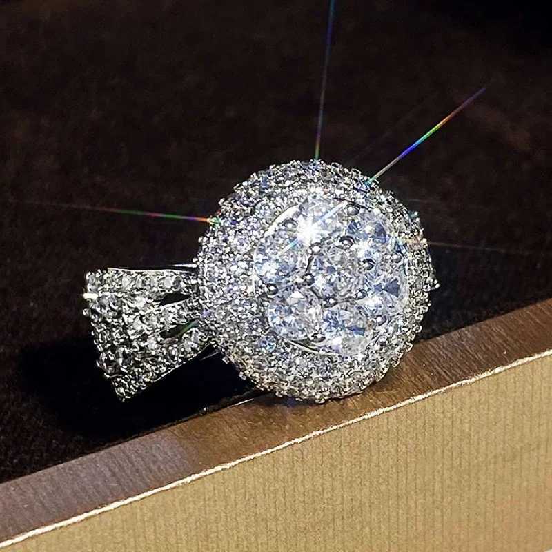 Eheringe Caoshi Elegante Lady Noble Party Ring funkelnder Zirkonia Fingerschmuck für Verlobungszeremonie Wunderschöne Accessoires für Hochzeit