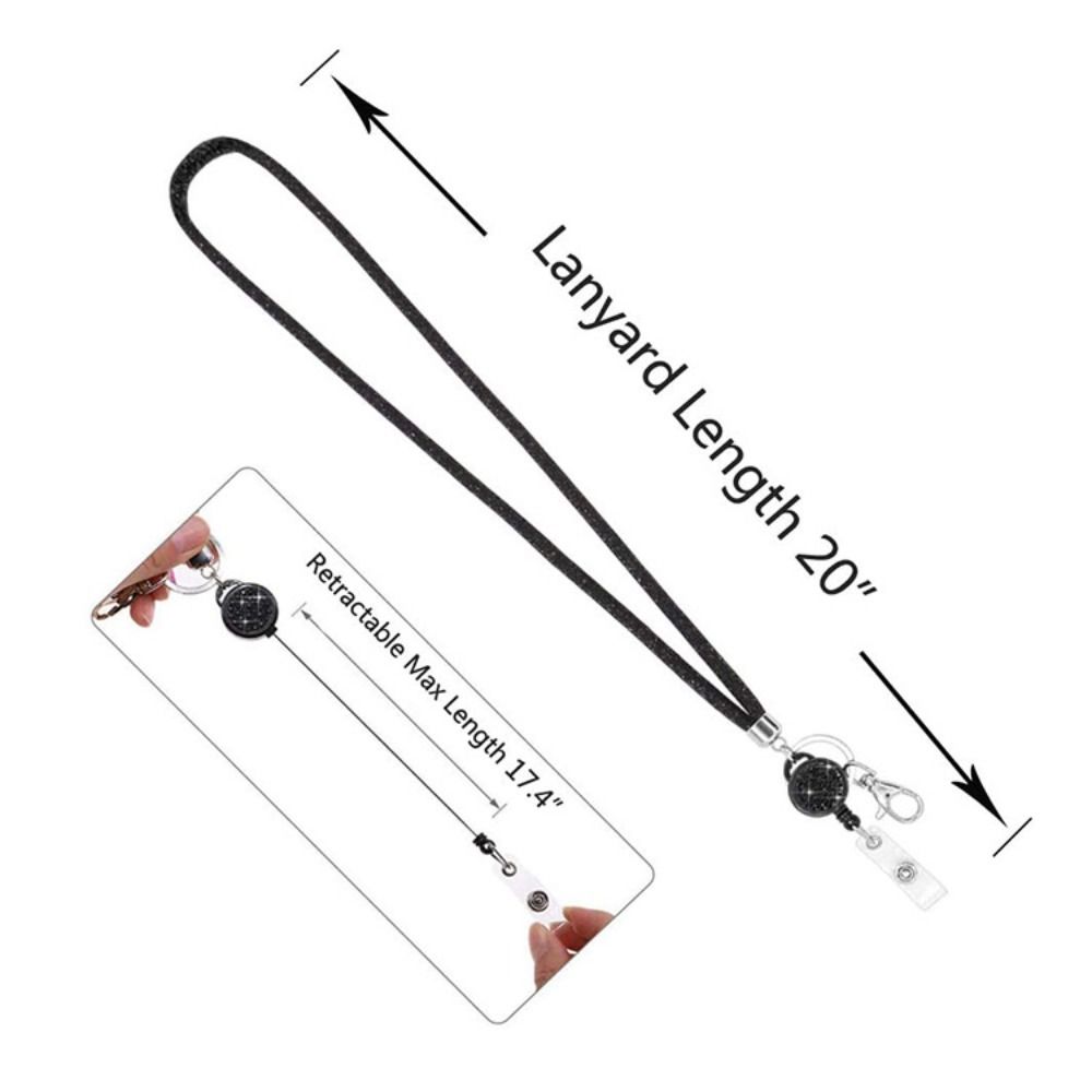 Sparling ID -Kartenhalter einfache einziehbare Lanyard Tragbare Telefongurt Multi Color Keyring Lanyring für Schlüsselzubehör