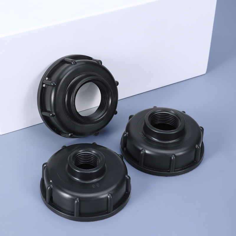 Assaux de réservoir IBC noirs durables S60x6 Capulet fileté à capuchon en gros filetage de 60 mm à 1/2 