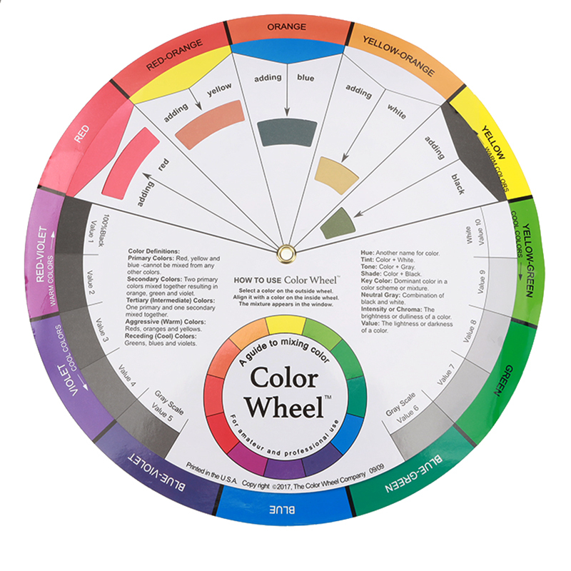 1/12/Tattoo Pigment Colors Wheel Paper Card Supplies Three-tier Mix Guide Central Circle Rotate Tattoo Accessory