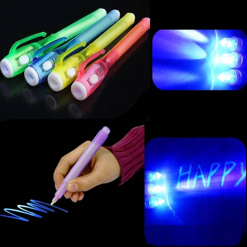 Invisible Ink Pen UV Light Funny Marker For Kids Festa DIY Party para Carnaval de presente de aniversário da escola em casa