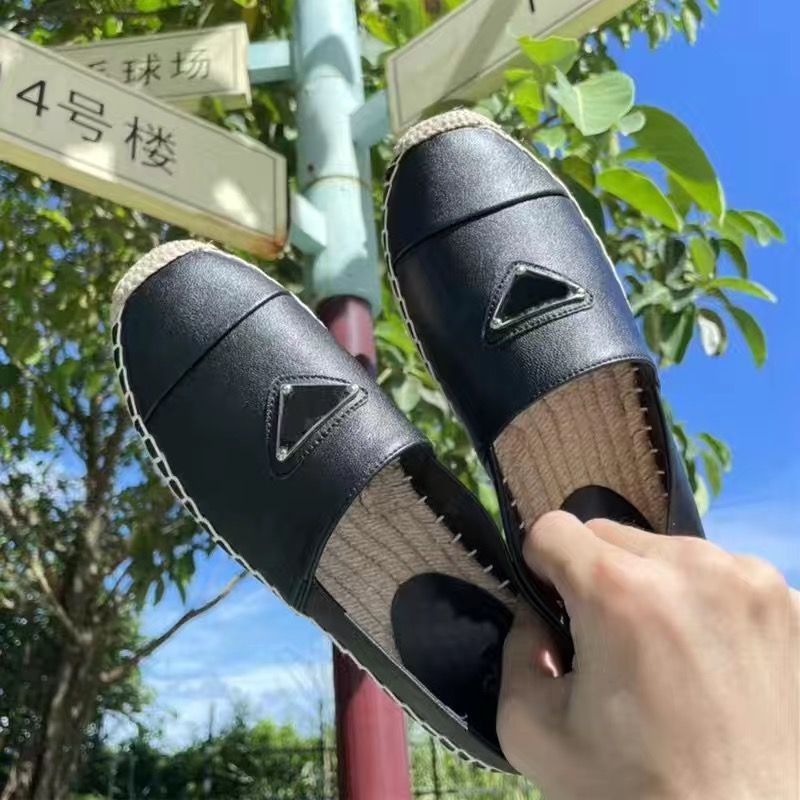 9 färg lyxiga casual kvinnor skor espadrilles sommardesigners damer platt strand halv tofflor mode kvinna loafers fiskare duk sko pra storlek 35-42