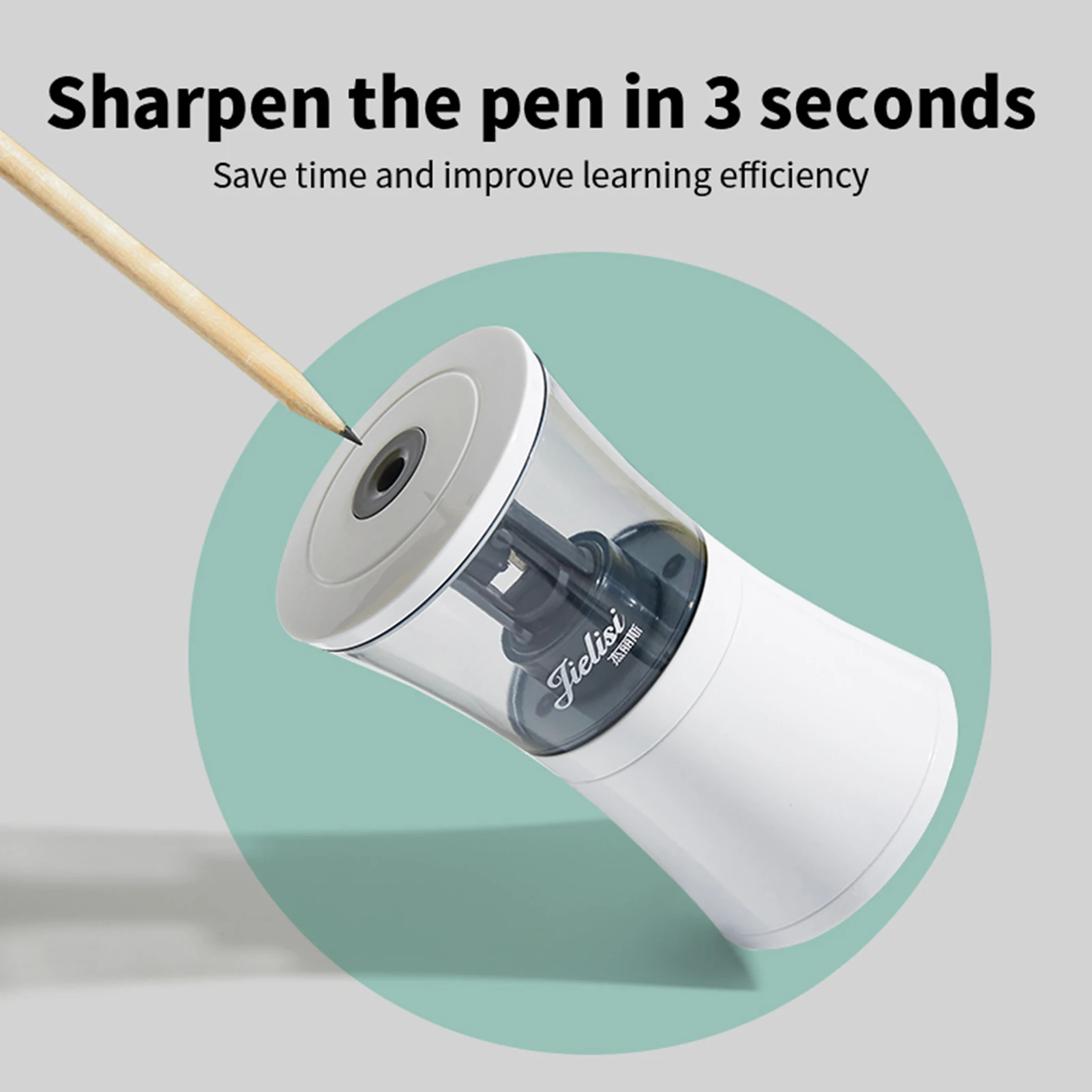 Sharpeners Portable Electric Crayer Showerner Fast Sharpern USB Charging crayon tailleur pour 6,58 mm crayons pour l'école du bureau à domicile