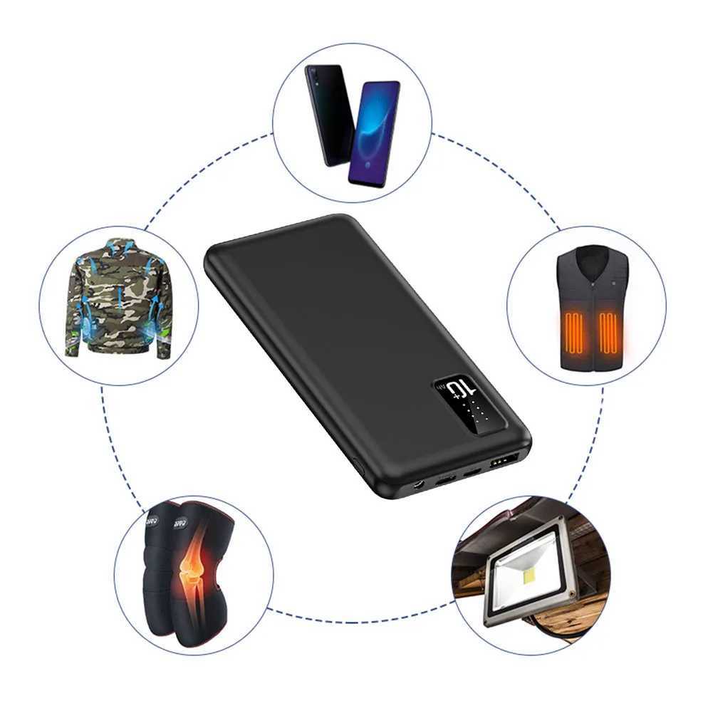 Banks de teléfonos celulares NUEVOS 20000MAH Power Bank Mini Battery Battery Paquete de cargador externo para chaqueta de calefacción Séter Guantes Guantes Equipo de calefacción eléctrica 2443