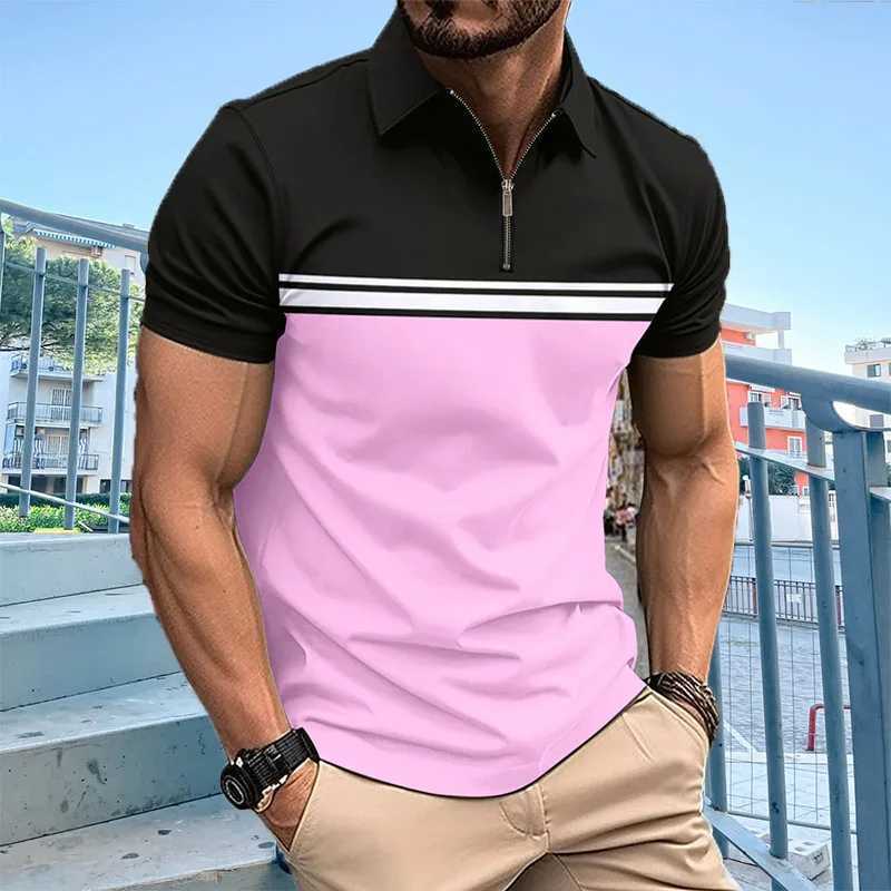 T-shirts masculins pour hommes Nouveaux hommes à manches courtes décontractées Polo Office de mode T-shirt pour hommes