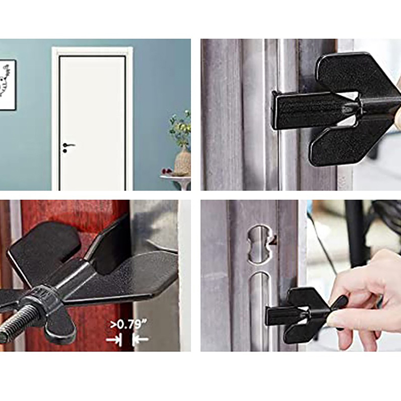 Deurslotbeveiliging voor reizen |Heavy Duty Portable Door Lock Stoppers |Hotel Door Jammer Home Security Lock Latch Device apart