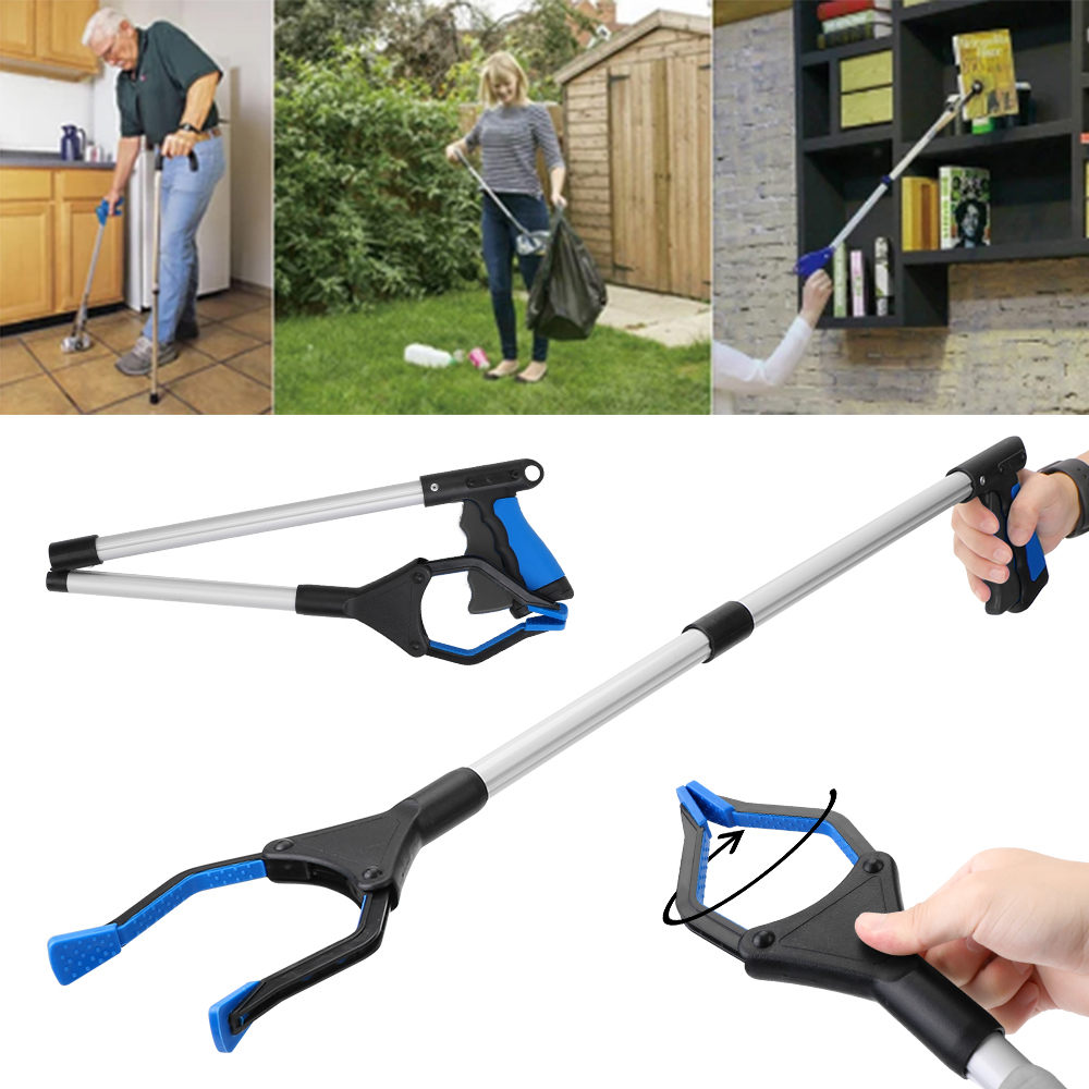 Portable strooiselen Pickers Pick Up Tools Greepper Extender opvouwbare opvouwbare vuilnisbakgreep Handgereedschap