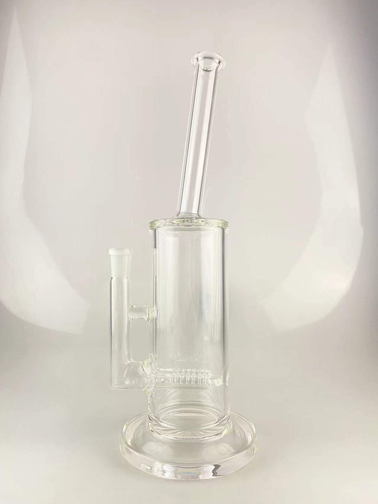 Smoking pipe glass clear bong 12 inches 14 mm joint 2 inline beautifully designed welcome to order