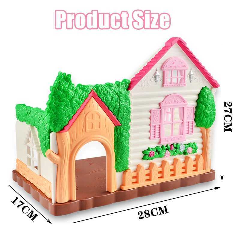 Cuisines jouent de la nourriture 1/12 Forest Animal Family Wing House House Ice Cream Bread Flower Boup Bunny Dollhouse Girl Play House Toy Gift 2443