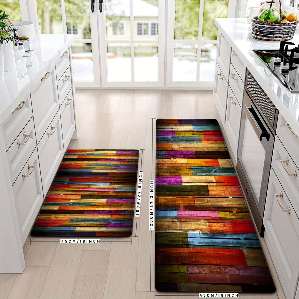 Kitchen Carpet, красный деревянный коврик для борта, без скольжения по полу против плака