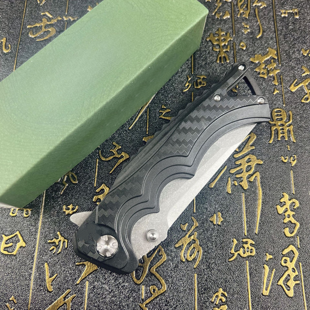 Новое прибытие A6704 Высококачественный флиппер -складной нож 7cr13mov Каменный стир