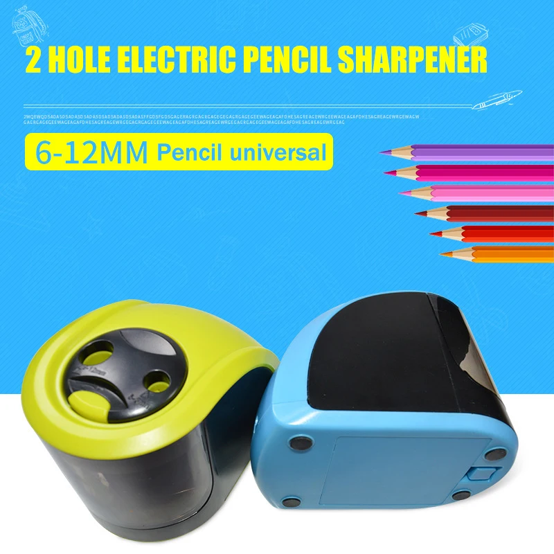 Sharpeners Pencil Sharpeners Battery Operated or USB Powered Pencil Sharpener with Container Double Holes for 612mm EM88