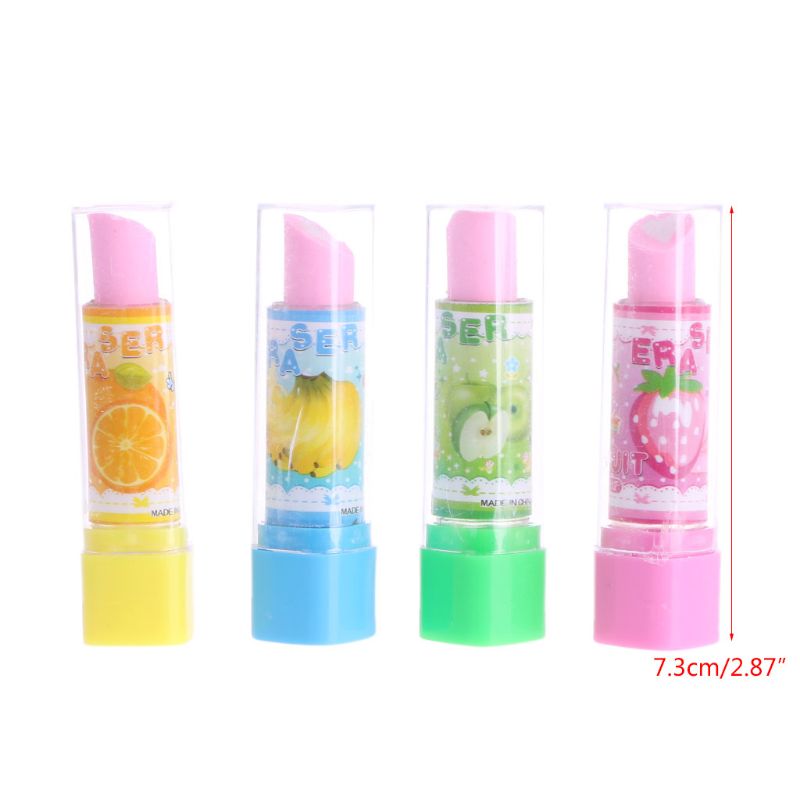 Encantador lápiz labial frutal de goma frutal de fruta de la oficina de papelería de regalo de regalo de papeles 63hd