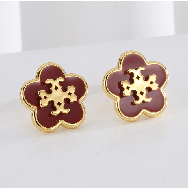 Vintage Flower Stud Earrings Basic Jwelries for Women