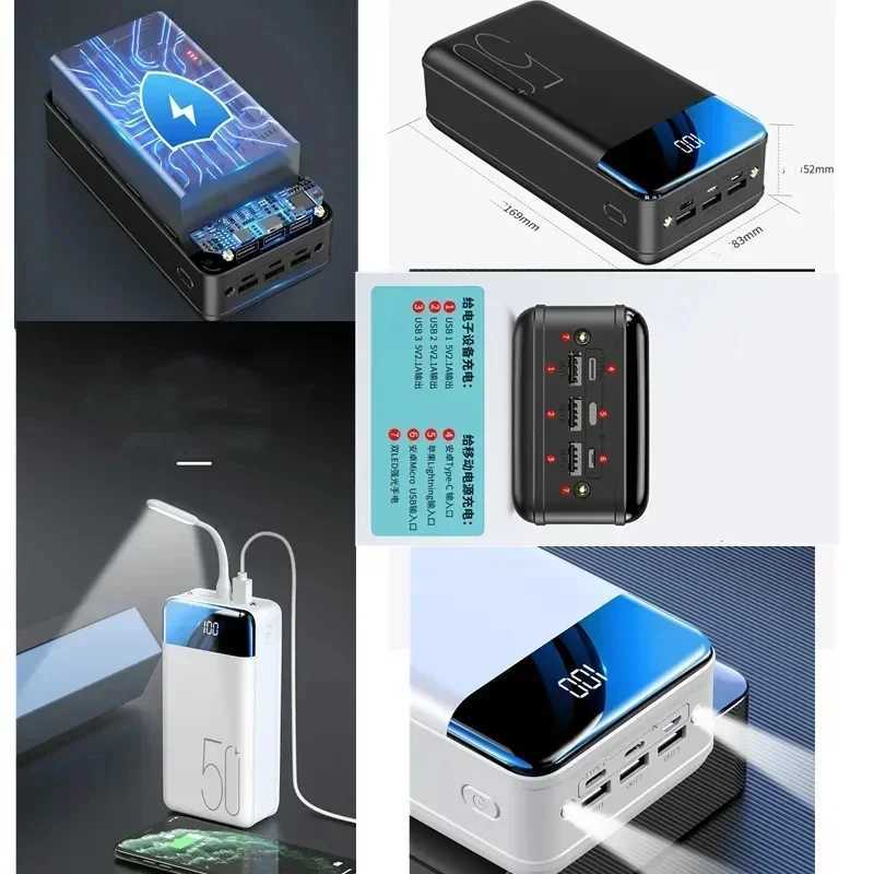 Cell Phone Power Banks 2023New Hot Sales Universal 5v 2.1a Fast Charging 100000 MAh Large Capacity Charging BankFast ChargingMobile Power 2443