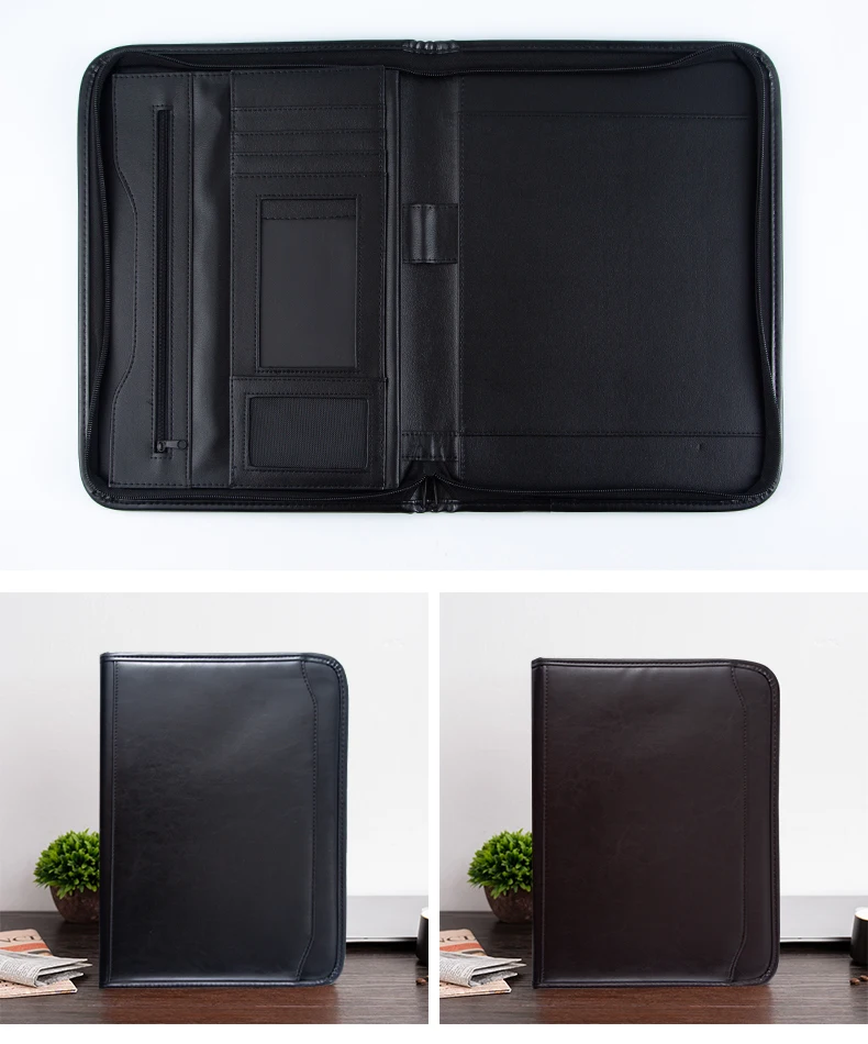 Padfolio A4 Multifonction Leather Organizer Fichier Organizer Fichier avec calculatrice PADFOLIO PORTFORIO POUR LES DOCUMENTS