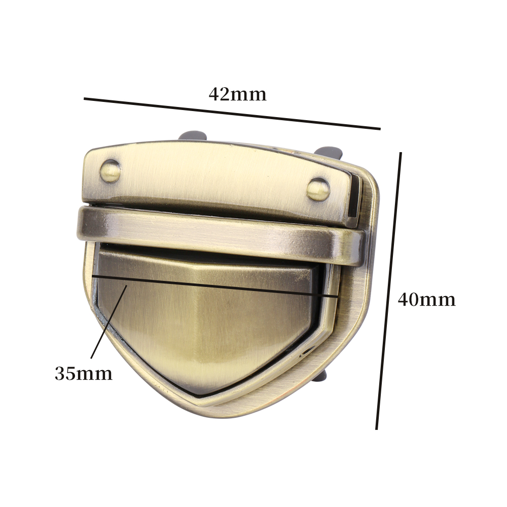 10 -stks 4 cm metaal zware duwslot spiegel tong vergrendeling lederen vaartuig vrouwen portemonnee handtas schoudertas sluiting diy accessoires