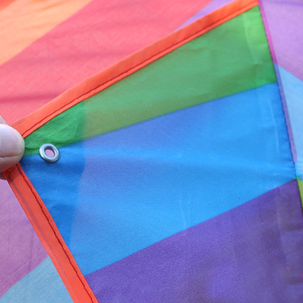 Fly Fly Colorful Rainbow Kite Outdoor Fun Sports Beach Enfants Enfants Buitenspeelgoed Cometas de Viento Toys Outdoor Kites