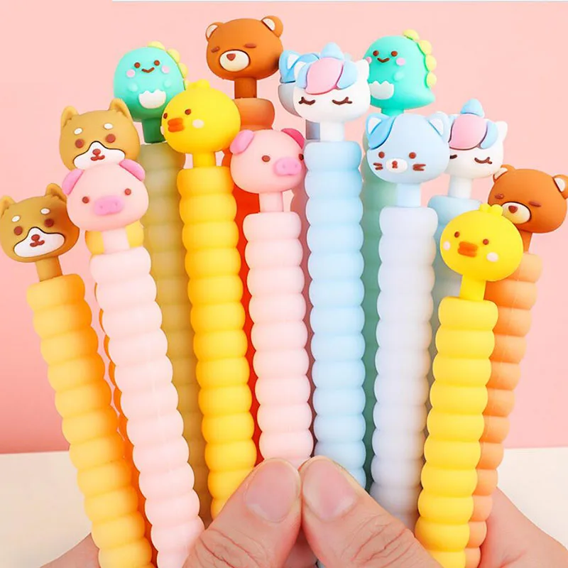 Pencils Creative Animal Mechanical Pencil Cute 0.5MM Student Automatic Pen For Kids Gift School Office Supplies