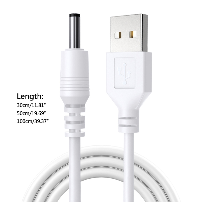 Power Cable USB till för DC 3,5 x 1,35 mm rak jackladdare Adapterkontaktkabel för router tv -lampan bordslampa