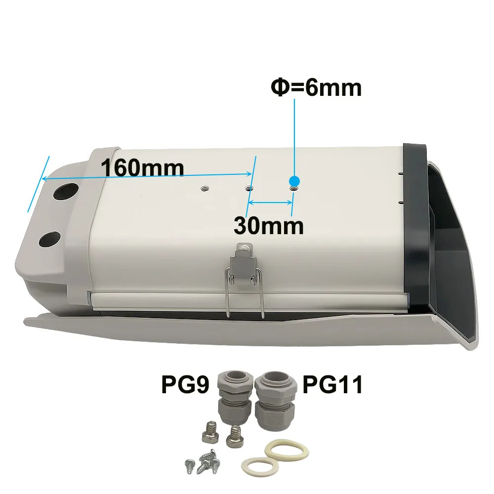 Housings 9 Inch CCTV Camera Housing 320x165x120mm Outdoor Waterproof IP65 Enclosure Outer Covering DIY Aluminum ABS Case With Lock