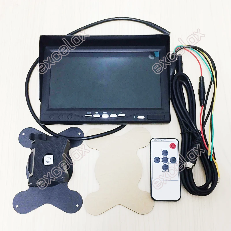 Ekran 2CH SD Kart Kaydı 1080p AHD 7 inç Ekran Mobil Monitör DVR Depolama Aracı Araba Ters Arka Görünüm CCTV Güvenlik Balıkçılık
