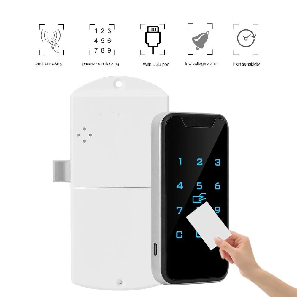 Lås 953M1 SMART ANTI TIFT PASSWORD LOCK Touch Keypad Zink Eloy Cabinet Security Digitala batteridrivna lådor Dålig elektronisk