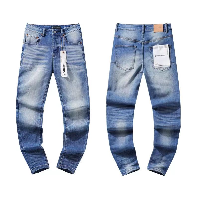 2024 Nya lila jeans Desinger Pants for Mens Purple Brand Jeans Hole Jean Luxury Women Men Pants Trender Ejressed Slim Fit Pant Motorcykel Jeans Mänkläder