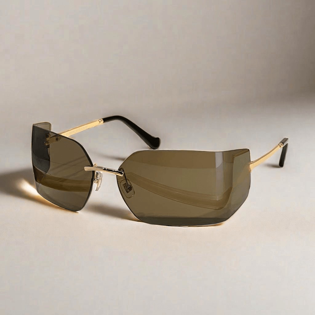 A053 Kvinnliga solglasögon, klassiskt sommarmode, UV-resistent, manlig kändis Georgina, samma ramlösa populära produkt av hög kvalitet, glasögon