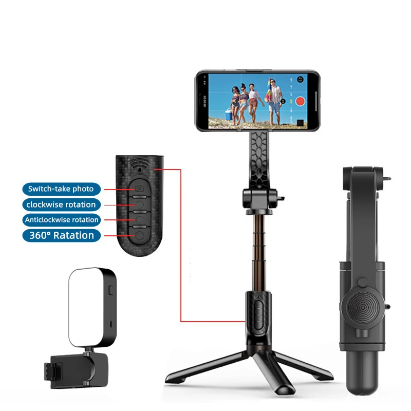 Monopods Bluetooth handheld Gimbal Stabilizer For Phone Automatic Balance Selfie Stick Tripod For Smartphone Camera Stabilizers