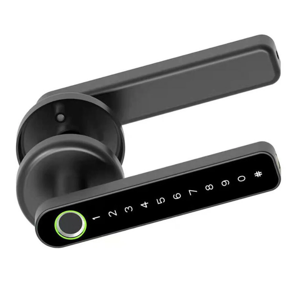 Bloquear Tuya/TTLOCK FIGHT IMPRIMENTO PORTA DE PORTA ELETRONAL Bluetooth Senha Handle Bloqueio Aplicativo Desbloquear o suporte de entrada sem chave iOS/Android