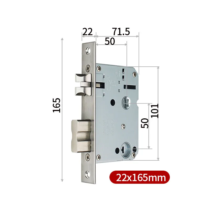 Lock EGFirtor Metal Stainless Steel Electronic Lock Body 5050 Mortise For Tuya Face Recognition Fingerprint Smart Door Lock