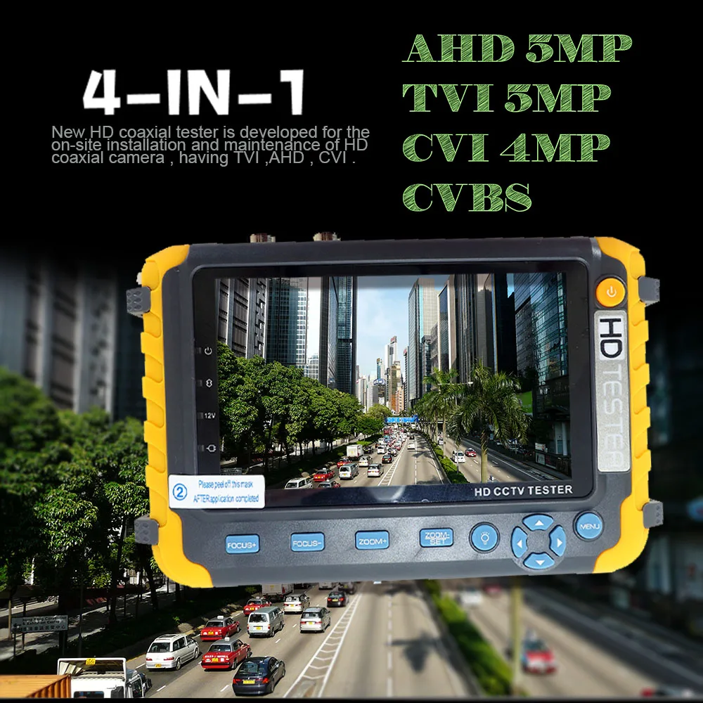 Yükseltilmiş IV8S IV8W 5 inç CCTV Test Cihaz Monitörü 8MP TVI AHD CVI CVBS Güvenlik Kamera Test Cihazı Desteği PTZ Audio VGA HDMI Giriş