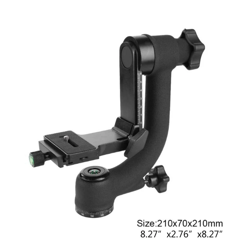 Monopods 20CB Professional Gimbal DSLR Tripod Head with UNC 1/4 ArcaSwiss QuickRelease Plate