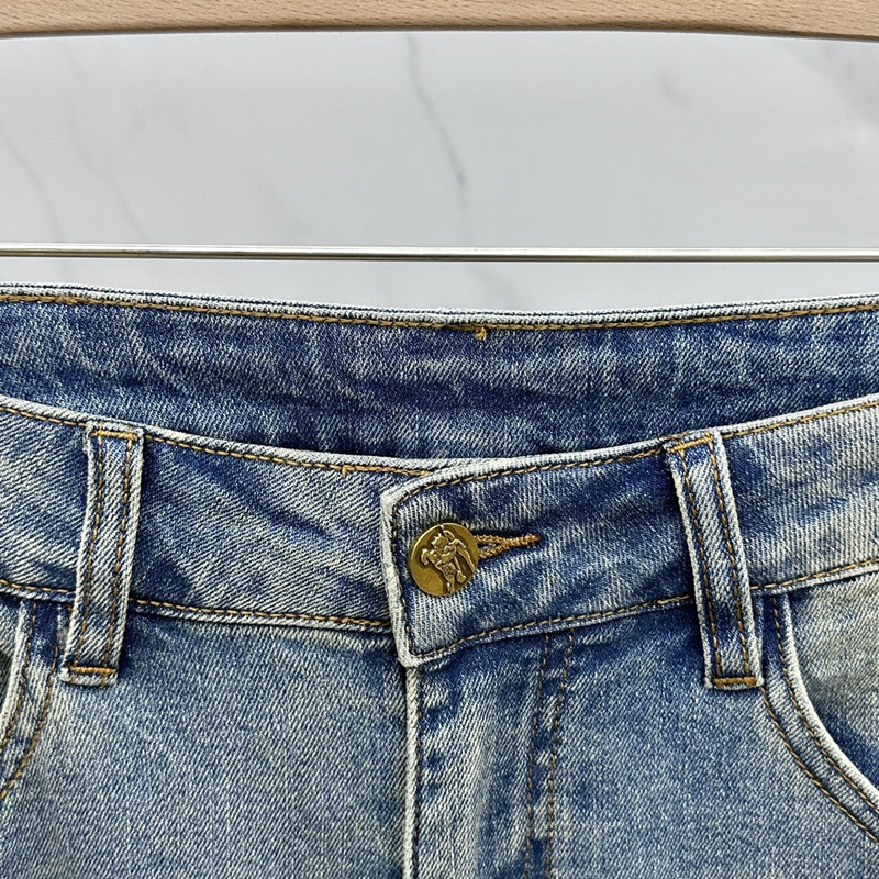 2024 Bordado de otoño de primavera Impresión Pantera de jeans para hombres Lámparas Lámparas Lámparas WCNZ036