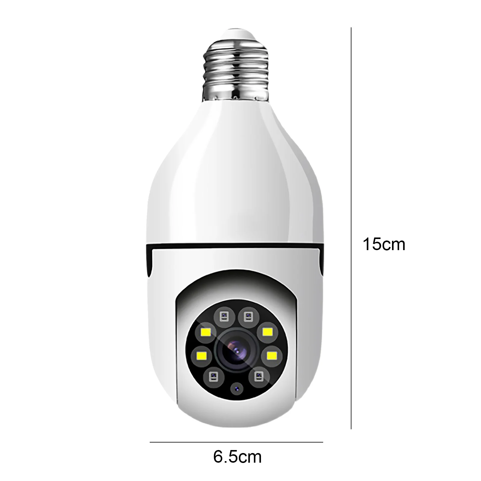 Kameror Ny E27 Bulb Camera 1080p HD Wireless Security Camera 2 Way Audio Infrared Night Vision 360Gree Panoramic 2.4 GHz WiFi Monitor