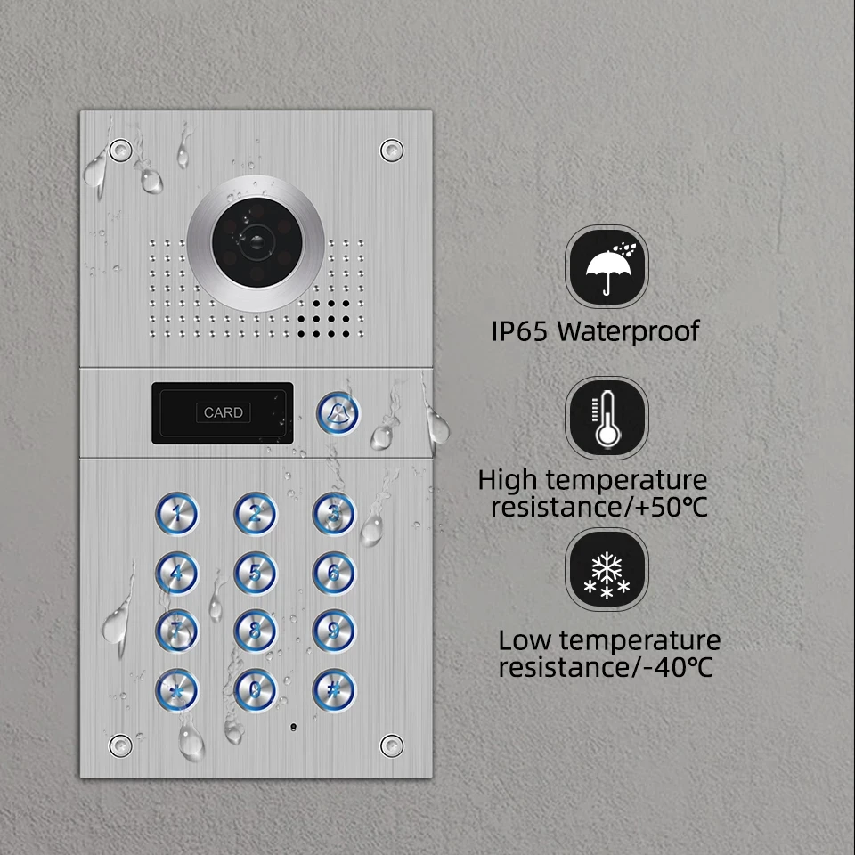 Painel de chamadas de campainha do interfone Jeatone para o sistema de intercomunicação de apartamentos de alta construção AHD1080P 84218 KPC