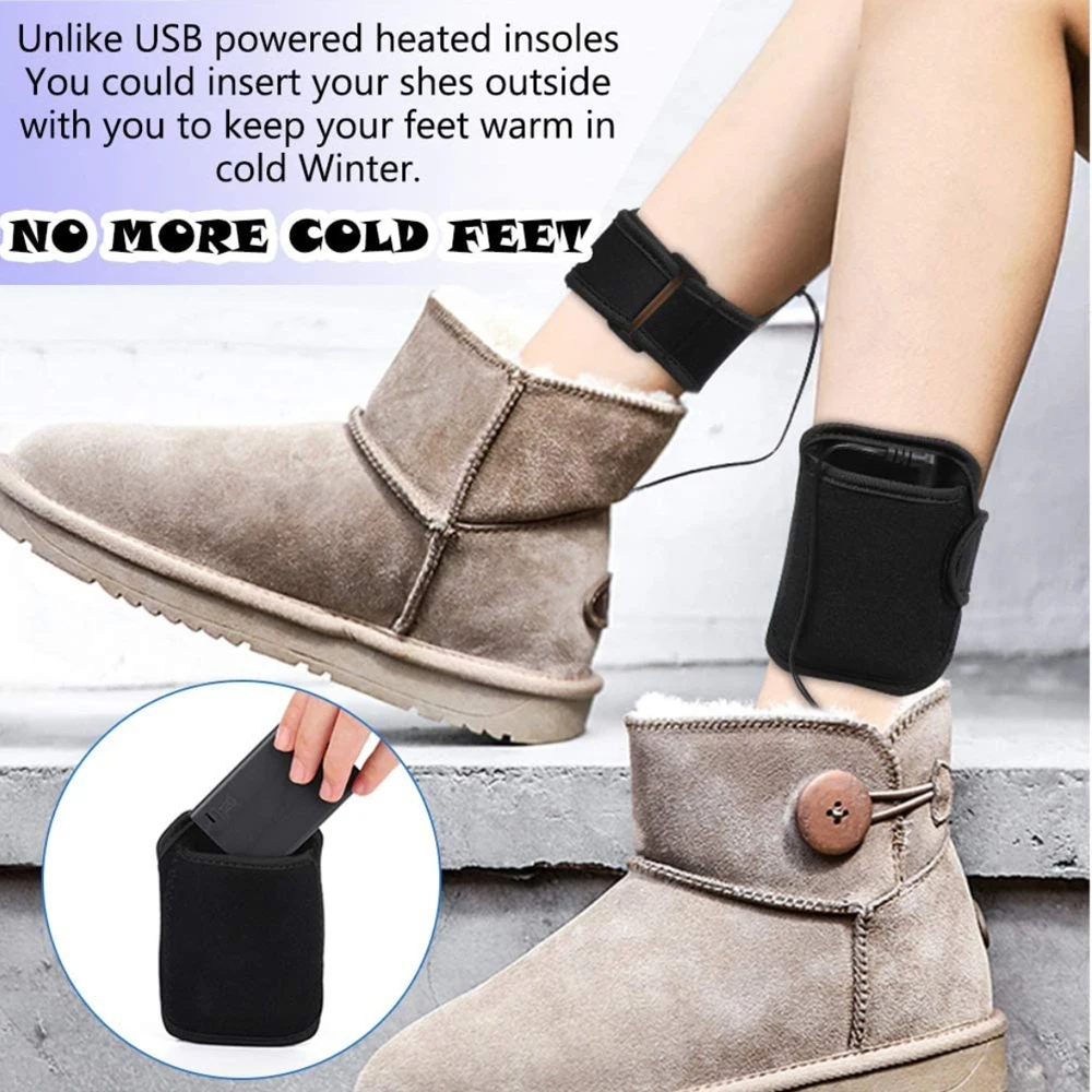 Accessoires USB Elektrische beheizte Schuh Einlegesohlen für Füße Frauen Männer Winterschuhe Batterie Heizung Sohle Sockenpolster Waschbar warme Wärmeeinlöcke