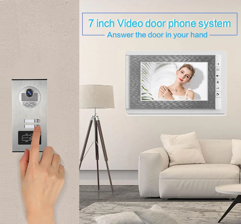 Intercom Video Door Port Telefono Sistema Intercom/fotocamera di controllo degli accessi RFID 2/3/4 Apartment Multi/Family Apartment Electric Lock