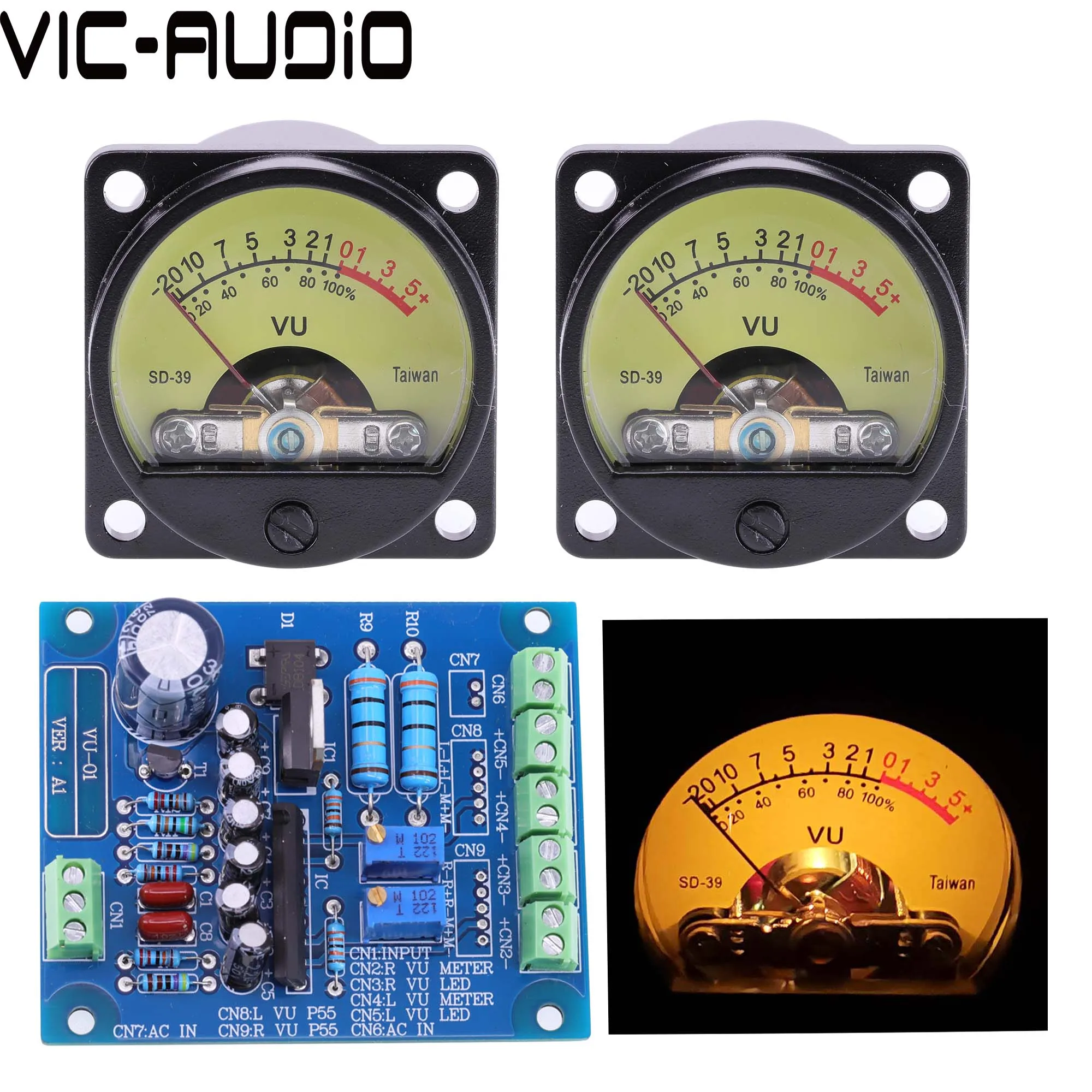 Amplificateur 35 mm Panneau VU METTER 500VU METTRET DE PRESSION SOURT