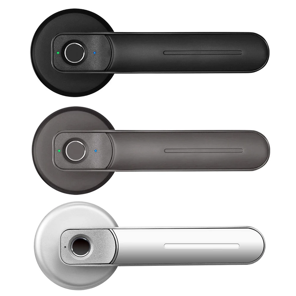 Contrôle l'empreinte digitale verrouillage de la porte Handle Lock de mot de passe Lock application Smart Electric Biométrique Entrée avec 2 touches adaptées à l'hôtel Family Apartment