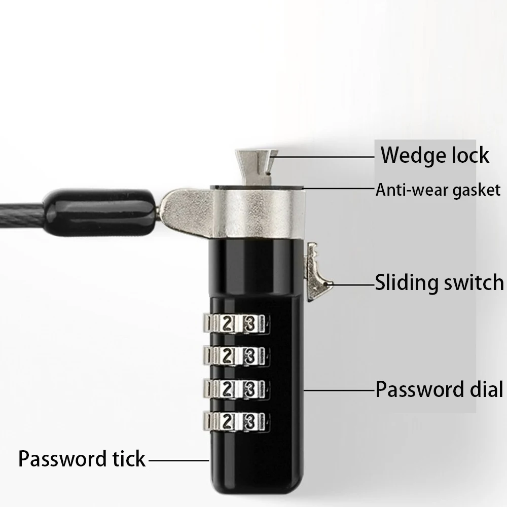 Verrouiller adapté à Dell ordinateur mot de passe verrouillage de l'ordinateur 3 * 5 mm wedgeshaped petit trou