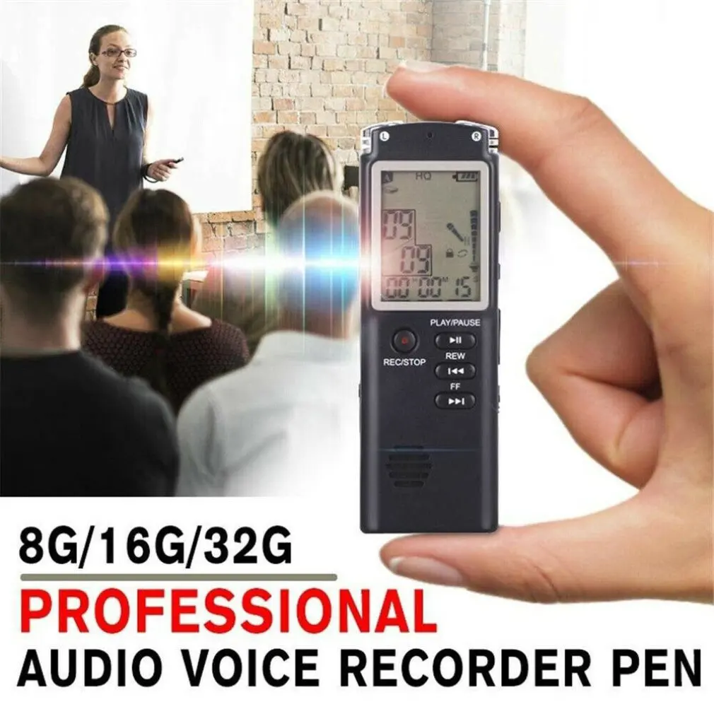 Rekorder tragbarer digitaler Sprachrekorder Voice Activated Mini Digital Sound Audio Recorder Aufnahme Diktaphon MP3 -Player