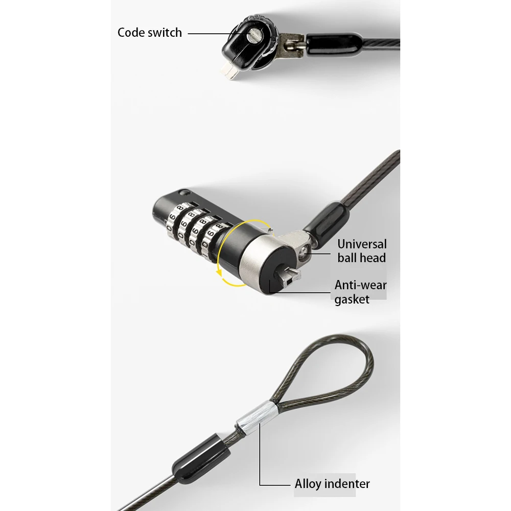 Verrouiller adapté à Dell ordinateur mot de passe verrouillage de l'ordinateur 3 * 5 mm wedgeshaped petit trou