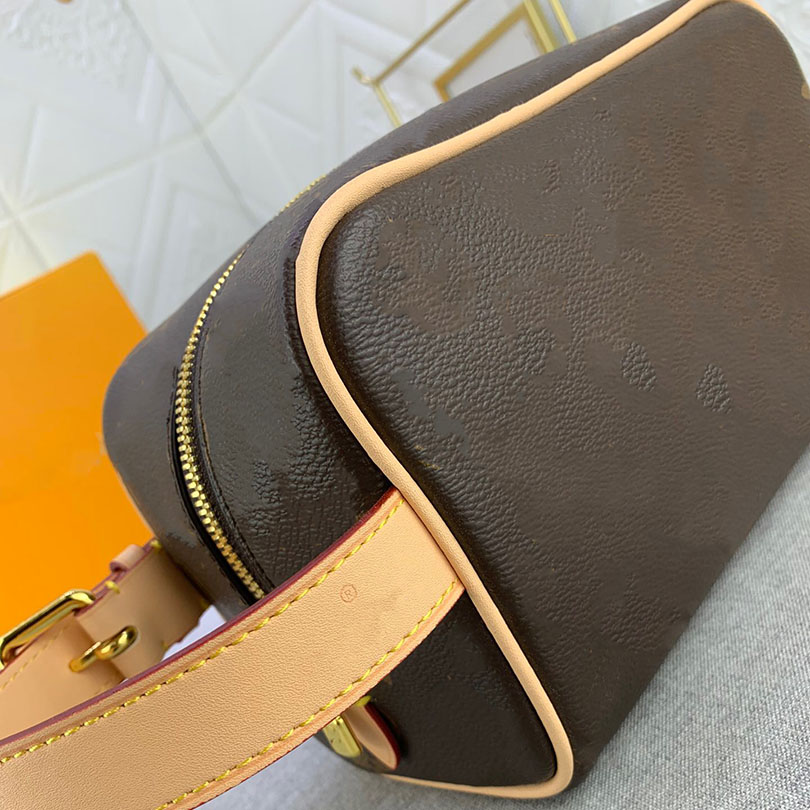 Bolsas de cosméticos Bolsa de embreagem Designer de trajador kit dopp kit luxuryr maquiagem Bolsa de maquiagem de viagens feminina Bolsa de couro genuíno bolsa versátil com zíper Lousis Vouton