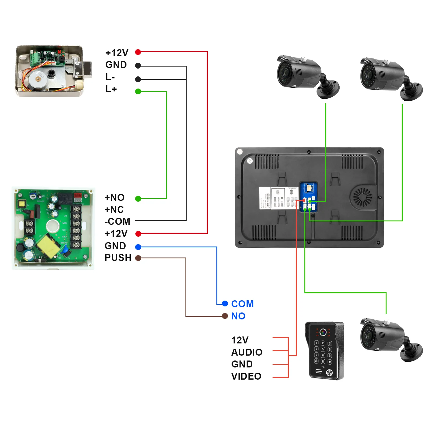 Téléphone Homefong Video Doorbell 1080p for Video Interphone 140 ° grand angle extérieur imperméable IR Vision nocturne RFID IC Carte Mot de passe de mot de passe