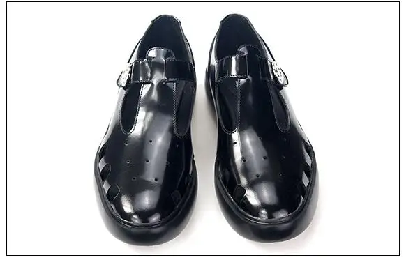 Sandales High Top Summer Men Chaussures Black augmente les chaussures de plate-forme Chaussures de mode pour hommes Hommes décontractés Sandales