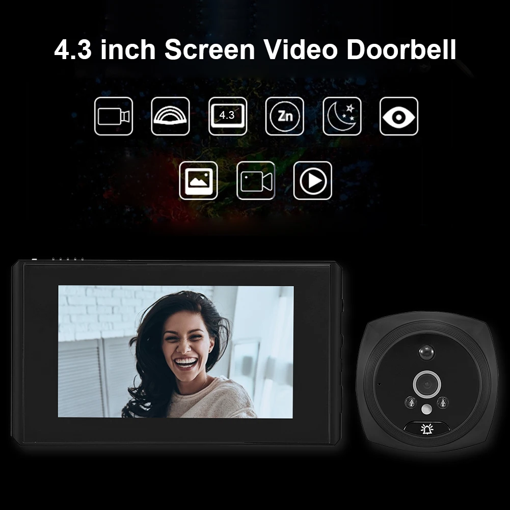 Sonnette n7b Video Door Camera Visual Vision Vision Night Door Bell Monitor Home Security
