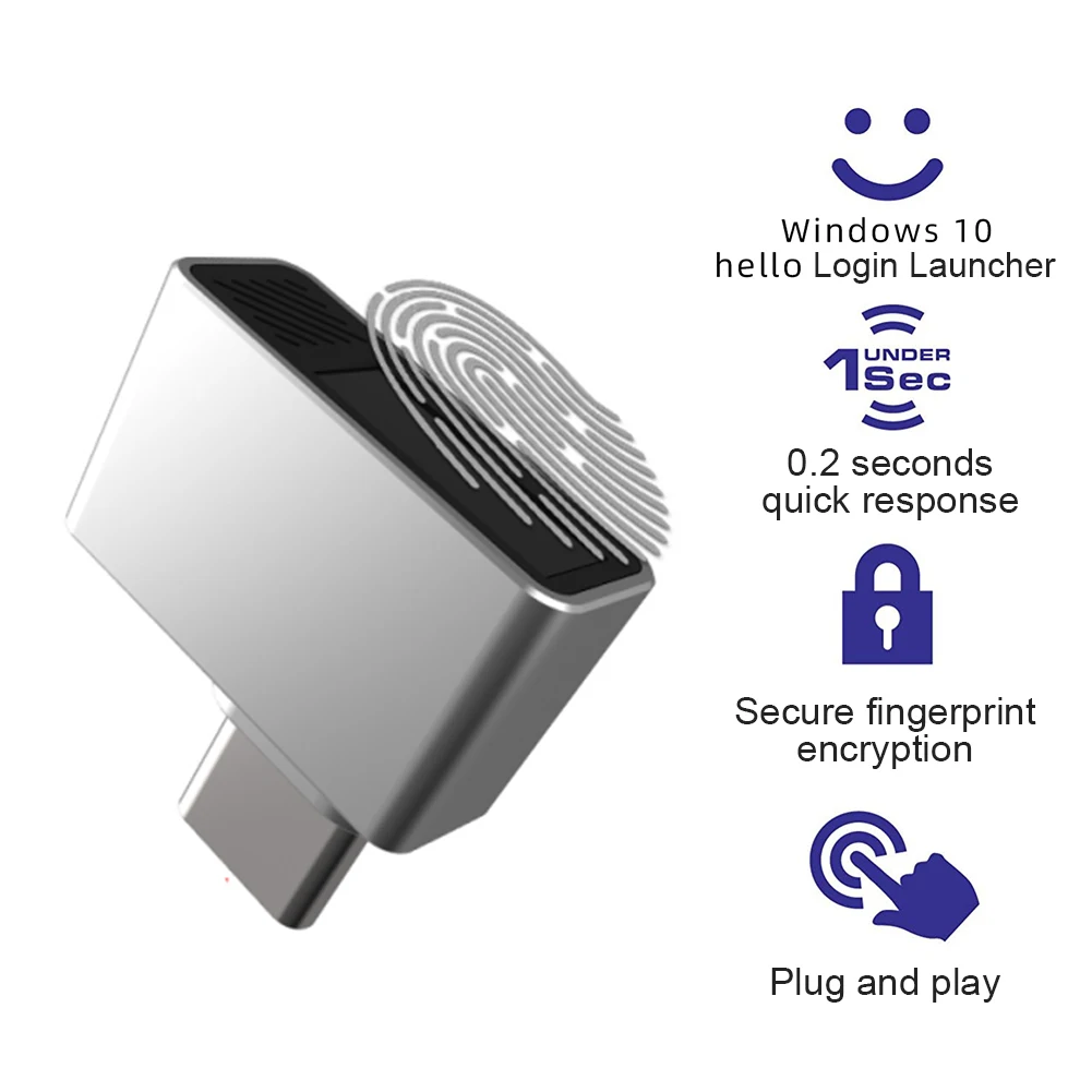 Dispositivo USB VingerAfdruklezer Módulo Aparaat Voor Windows 10 Hola Biometrie Security Key ToegangScode GRATIS NOTOBOOKBOOK Biometrische Scann